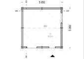 Gartenhaus Donau (44+44mm) 6x6m, 36m² Isoliert – Bild 7