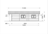 Blockbohlenhaus MATREI (44+44 mm Isoliert), 6x10m, 60m² – Bild 7