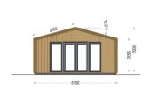 Gartenhaus ELSA (34 mm + Holzverschalung), 5x5m, 25m² Isoliert – Bild 11