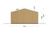 Gartenhaus ELSA (34 mm + Holzverschalung), 5x5m, 25m² Isoliert – Bild 13