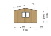 Gartenhaus TAURUS (34mm + Holzverschalung), 5,5x5 m, 22 m² Isoliert – Bild 5