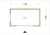 Gartenhaus PREMIUM (Isoliert, SIPS), 7x4 m, 28 m² – Bild 6