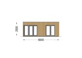 Premium Gartenhaus (34–44 mm + Holzverschalung), 6,5×4,5 m – 30 m² Extra Isoliert – Bild 9