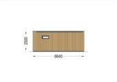 Premium Gartenhaus (34–44 mm + Holzverschalung), 6,5×4,5 m – 30 m² Extra Isoliert – Bild 11