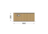 Premium Gartenhaus (34–44 mm + Holzverschalung), 6,5×4,5 m – 30 m² Extra Isoliert – Bild 7