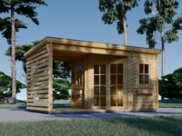 Premium Gartenhaus Gartenhaus ALAN PLUS (28mm), 5x3m,  9m² + 6.5m²