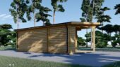 Premium Gartenhaus KARL (34mm) 5x4m, 20m² + 8m² Terrasse – Bild 5