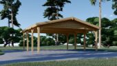 Doppelcarport aus Holz CLASSIC, 6x6 m, 36 m² – Bild 5