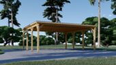 Doppelcarport aus Holz mit Flachdach · 6 × 6 m · 36 m² – Bild 3