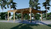Doppelcarport aus Holz mit Flachdach · 6 × 6 m · 36 m² – Bild 5