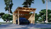 Carport NOVA mit L-förmiger Wand · 3,2 × 6 m – Bild 3