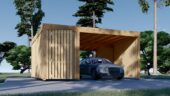 Carport  mit Schuppen und Seitenwand NOVA-F , 4.9x5.6 m – Bild 4