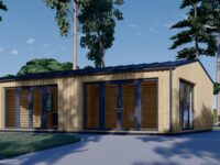 Premium Blockbohlenhaus MARTIN Modern 48 m² Isoliert