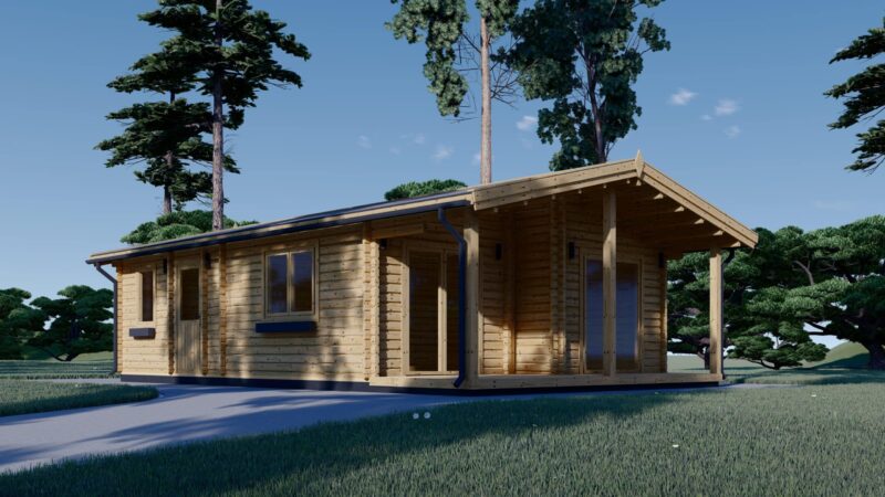 Blockbohlenhaus MATREI (66 mm), 6x10m, 60m²