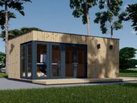 Premium Gartenhaus (34mm + Holzverschalung), 6x4m, 24m²