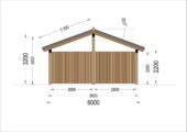 Doppelcarport SANDRA+ mit Seitenwand · 6 × 6 m – Bild 6