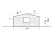 Carport aus Holz für 2 Autos mit Schuppen (44 mm), 5,5x6 m – Bild 10