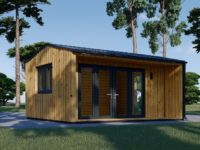 Gartenhaus TAURUS (34mm + Holzverschalung), 5,5x5 m, 22 m²