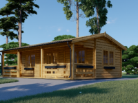 Blockbohlenhaus mit Terrasse LILLI, 32 m² + 20m²
