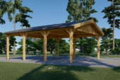 Doppelcarport aus Holz CLASSIC, 6x6 m, 36 m²