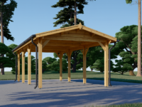 Carport aus Holz CLASSIC · 3 × 6 m · 18 m²