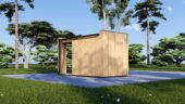 Gartensauna DANIEL (34 mm + Holzverschalung), 2,6 x 2,1 m, 3,8 m² mit Terrasse 3 m² – Bild 6