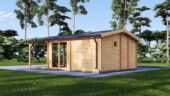 Saunahaus Helga (44 mm), 5x7,5 m; 25 m² mit Terrasse 12 m² (4 Räume) – Bild 6