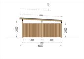 Carport NOVA mit L-förmiger Wand · 3,2 × 6 m – Bild 9