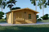 Premium Gartenhaus Donau, 4x4m, 16m²