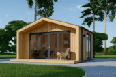 Gartenhaus ELSA (34 mm + Holzverschalung), 5x3m, 15m²