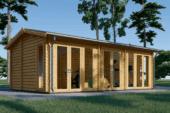 Blockbohlenhaus MARGIT (44mm), 7.5x4m, 30m²