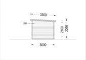 Gartenhaus mit Terrasse KATI (44 mm), 5x3 m, 7.5 m² + 7.5 m² – Bild 6