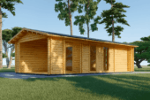 Blockbohlenhaus MILAN (44 mm) 37 m²
