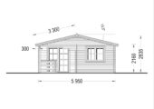 Blockbohlenhaus BASEL 6x6 m, 36 m² – Bild 6
