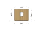 Premium Gartenhaus Tobi (34mm + Holzverschalung), 6x3m, 18m² – Bild 11