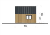 Blockbohlenhaus SUSI (44mm + Holzverschalung), 20m² Isoliert – Bild 7