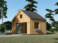 Blockbohlenhaus SASCHA (44 mm + Holzverschalung), 20 m² Isoliert