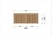 Carport  mit Schuppen und Seitenwand NOVA-F , 4.9x5.6 m – Bild 6