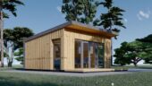 Gartenhaus EMIL (34 mm + Holzverschalung, Isoliert), 5×5 m – 25 m²