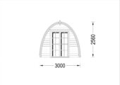 Gartenhaus BRITA 3x3m, 9m² – Bild 7