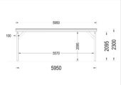 Doppelcarport aus Holz mit Flachdach · 6 × 6 m · 36 m² – Bild 6