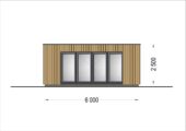 Premium Gartenhaus (Isoliert, SIPS), 6x3 m, 18 m² – Bild 6