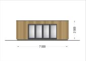 Gartenhaus PREMIUM (Isoliert, SIPS), 7x4 m, 28 m² – Bild 6