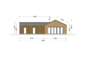 Holzhaus VALENTIN (44mm + Holzverschalung) 80 m² Extra Isoliert – Bild 11