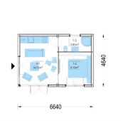 Gartenhaus PREMIUM (66mm + Holzverschalung Isoliert ), 6.5x4.5m, 30m² – Bild 9
