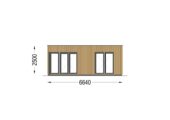 Premium Gartenhaus (34–44 mm + Holzverschalung), 6,5×4,5 m – 30 m² Extra Isoliert – Bild 9