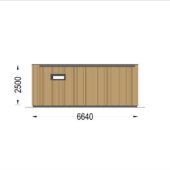 Gartenhaus PREMIUM (34mm + Holzverschalung), 6.5x4.5m, 30m² Isoliert – Bild 7