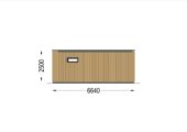Premium Gartenhaus (34–44 mm + Holzverschalung), 6,5×4,5 m – 30 m² Extra Isoliert – Bild 11