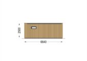 Premium Gartenhaus (34–44 mm + Holzverschalung), 6,5×4,5 m – 30 m² Extra Isoliert – Bild 7