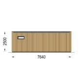 Gartenhaus PREMIUM (34mm + Holzverschalung), 7.5x4m, 30m² – Bild 9